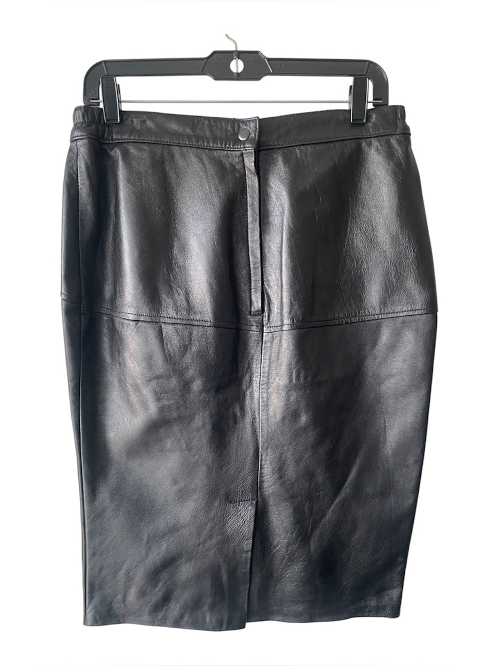 Suzelle women’s  Leather Pencil Skirt in Black Size 14 Like New